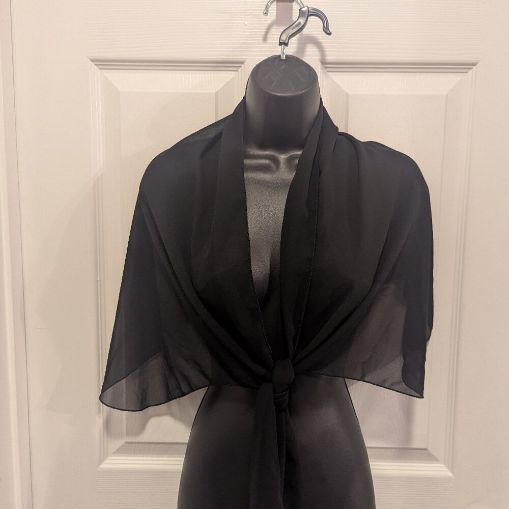 Ekouaer sheer black scarf - xl